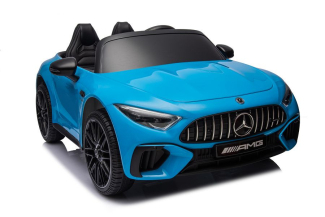 Kinderfahrzeug - Elektro Auto "Mercedes SL63 AMG" - Lizenziert - 24V Akku, 4 Motoren, MP3 + Ledersitz + EVA - Lackiert