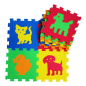 Preview: Spielteppich Puzzlematten Animals 7mm 9-tlg. 33x33 cm