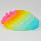 Preview: Plopp Up Platte, Push-Pop Regenbogen Glow in the Dark Erdbeere, 14 x 11,5 x1,5cm