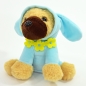 Preview: Laber-Mops "Benny" mit Hasenpullover, inkl. Batterien, 18 x 18,5 x 15cm