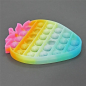 Preview: Plopp Up Platte, Push-Pop Regenbogen Glow in the Dark Erdbeere, 14 x 11,5 x1,5cm