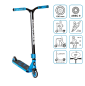 Preview: SIX DEGREES Stuntscooter 100 mm blau