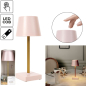 Preview: LED-Tischlampe rosa mit Touchscreen