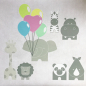 Preview: Jabalou Wandtattoo Tiere mit Ballon