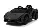 Preview: Elektro Kinderauto Schwarz "Lamborghini Sian" - Lizenziert - 12V Akku, 2 Motoren- 2,4Ghz Fernsteuerung, MP3, Ledersitz+EVA