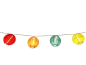 Preview: LED Lichterkette Outdoor mit farbigen Nylon Balls D: 7cm mit 10 LED