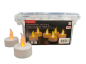 Preview: LED Teelicht weiss 25er Packung inkl. Batterie CR2032 warm weisses flackerndes Licht