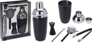 Excellent Houseware Cocktailshaker - Set 5 teilig (schwarz)