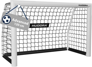 Hudora Fussballtor Advanced 120 (weiss, 120cm × 80cm × 60cm)