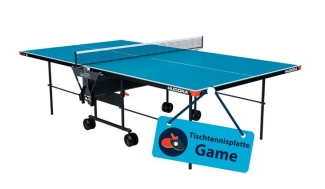 Hudora Tischtennistisch Game (blau, 159cm × 66.5cm × 188.5cm, 47.5kg)