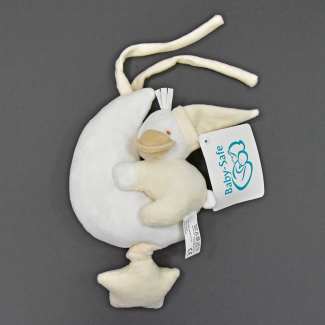 Baby-Plüschtier Spieluhr, Ente mit Mond, beige, ca. 46x17cm