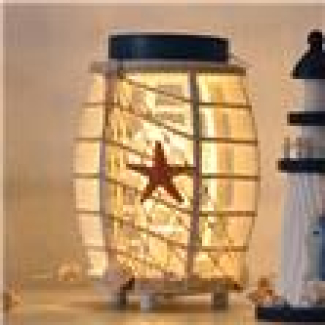 Maritime Deko Lampe aus Holz