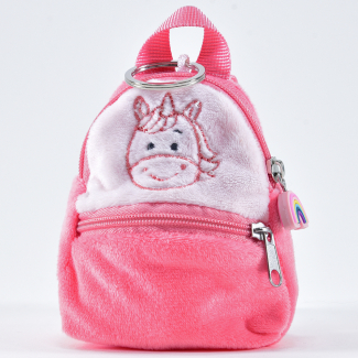 Friends2Go, Einhorn Sunny im Plüsch-Rucksack, 12,5x8x5,5cm