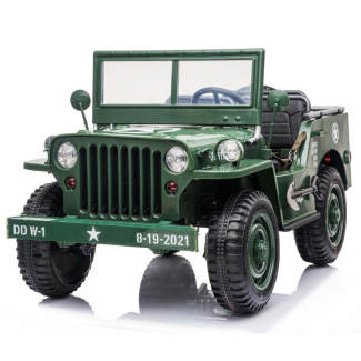 Kinderfahrzeug Elektro Auto Offroad 3 Sitzer US Military Truck 4WD 2.4 GHz