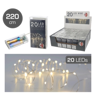 Lichterkette Mikro, 20 LED, TIMER, 220cm