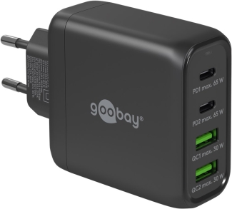 Goobay USB-C™ PD GaN Multiport-Schnellladegerät (68 W) schwarz