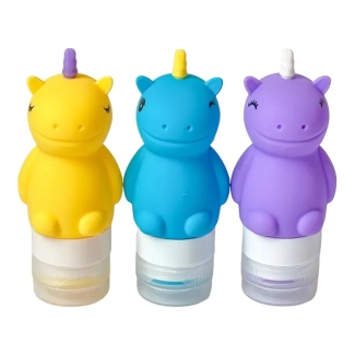 Yumbox Einhorn - auslaufsichere Silikon-Gewürz-Squeeze-Flaschen (3er-Set)