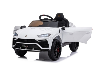 Elektro Kinderfahrzeug weiss Lamborghini Urus - Lizenziert - 12V Akku, 2 Motoren- 2,4Ghz Fernsteuerung, MP3