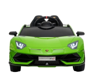 Kinderfahrzeug – Elektro Auto “Lamborghini Aventador SVJ” – lizenziert  MP3, Ledersitz + EVA