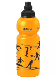 Fizzii Trinkflasche 600 ml orange-metallic, Sportarten