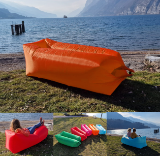 Aufblasbarer Sitz - Liegesack Luftsofa Air Lounge in orange