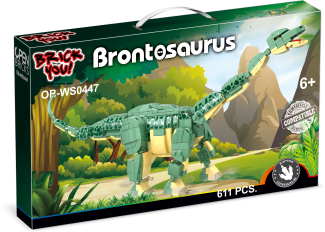 OPEN BRICKS - Dinosaurier - Brontosauraus (Klemmbaustein-Set)