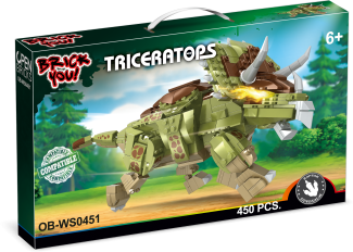 OPEN BRICKS - Dinosaurier - Triceratops (Klemmbaustein-Set)