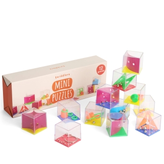 Mini-Würfel-Puzzle-Box-Set mit 12 Rätseln, Geduldsspiel