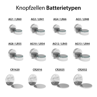 ARCAS AG+CR Knopfzellenset 24-tlg. BP24