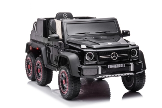 Kinderfahrzeug - Elektro Auto "Mercedes G63 AMG 6x6" - Lizenziert - 12V7AH Akku + 2,4Ghz+Ledersitz+EVA-Schwarz