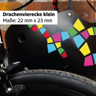 Drachenvierecke klein bunt Motive Aufkleber / Sticker