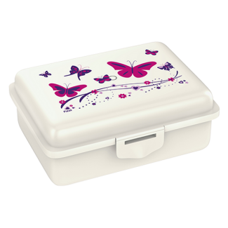 Fizzii Lunchbox mit Trennfach perlweiss, Schmetterling