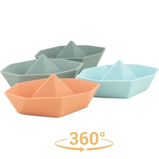 Silikon Origami Boote im 4er Set