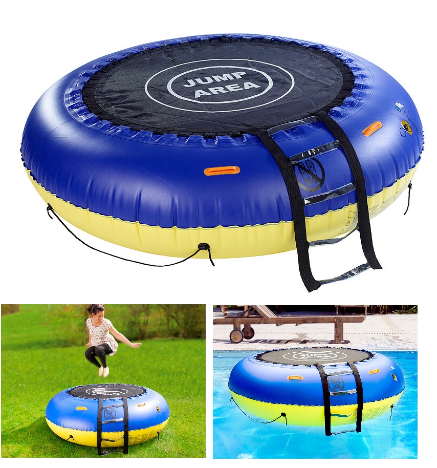 trend24.ch 4in1Trampolin für Wasser und Garten