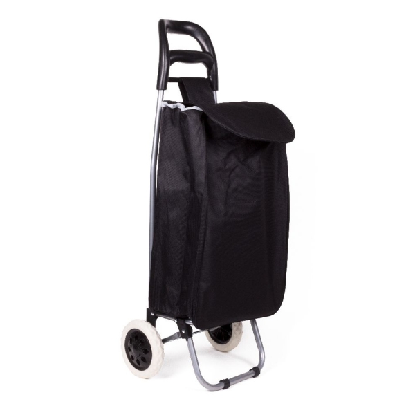 Einkaufswagen Einkaufstrolley schwarz - 92 x 32 x 21 cm - 40 Liter