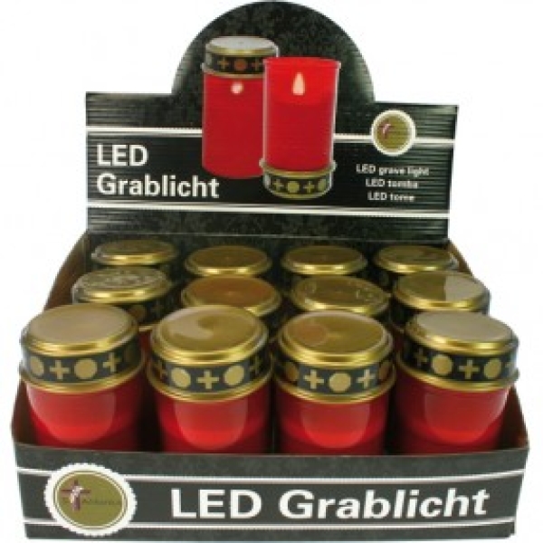 Grablicht elektrisch 12cm rot