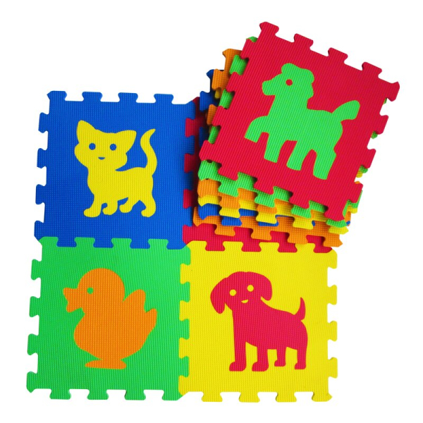 Spielteppich Puzzlematten Animals 7mm 9-tlg. 33x33 cm