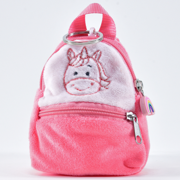 Friends2Go, Einhorn Sunny im Plüsch-Rucksack, 12,5x8x5,5cm