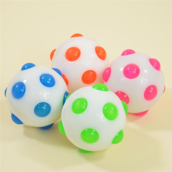 Disco-Knubbelball, weiß, 4-fach sortiert, 6cm