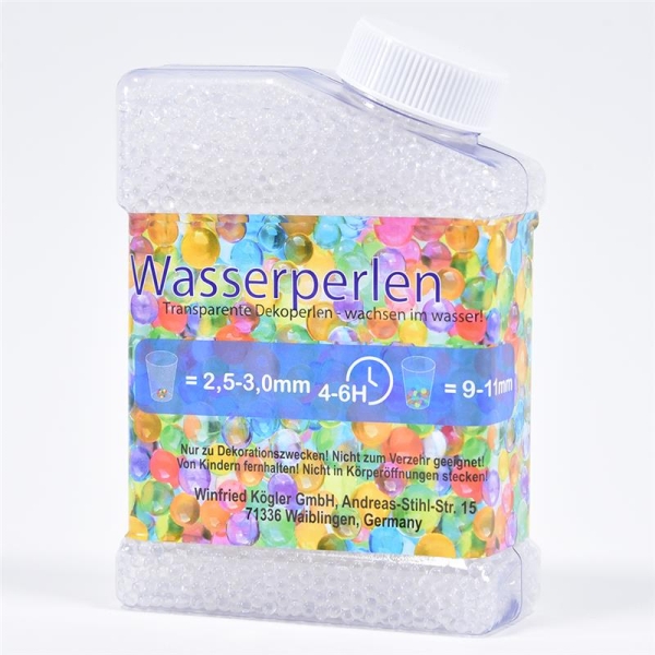 Wasserperlen, transparent, 220g, 10,8x5x8,5cm