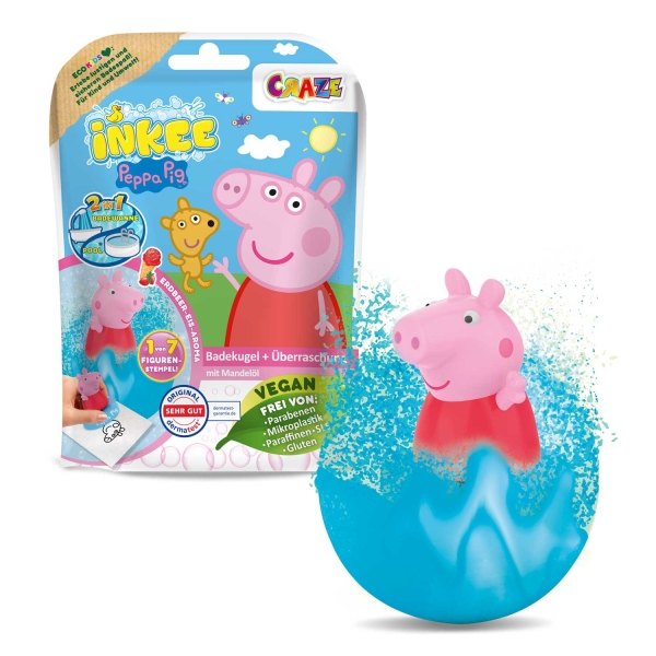 CRAZE Inkee Überraschungs-Badekugel Peppa Pig