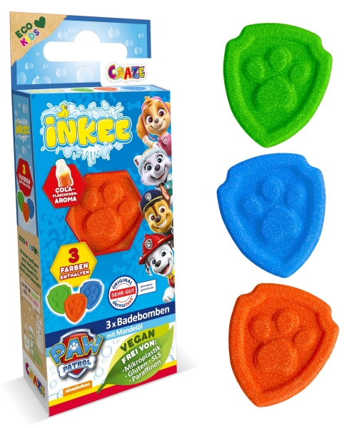 CRAZE Inkee Badebomben Paw Patrol 3er-Set