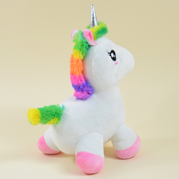 Funkelndes Einhorn mit 12 LEDs, 26cm, weiß, inkl. Batterien