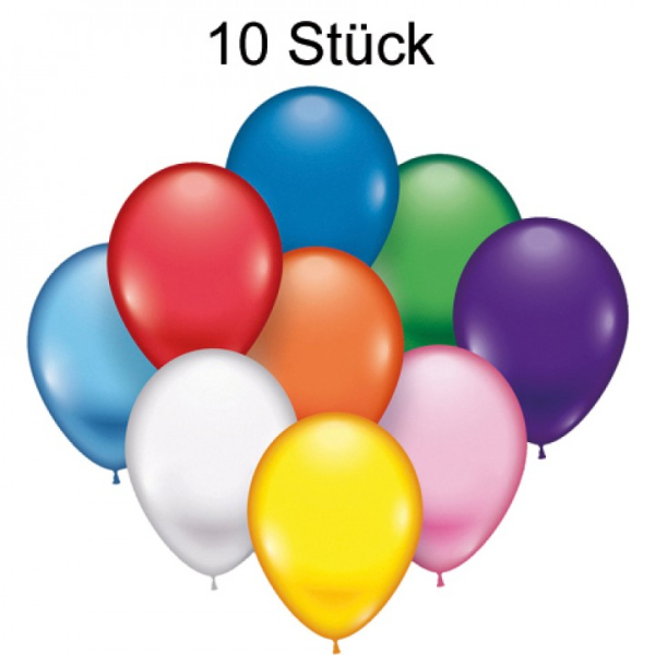 10 Stück Luftballons mit je 22cm Durchmesser