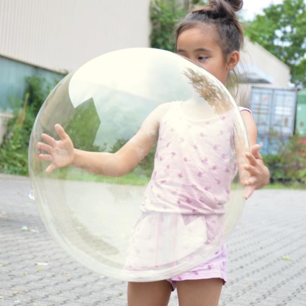 Anti-Gravity Balloon, Blasenball, mit Aufblasröhrchen, Gold, 50cm