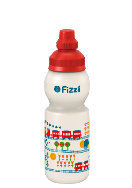 Fizzii Trinkflasche 330ml perlweiss by Graziela Eisenbahn