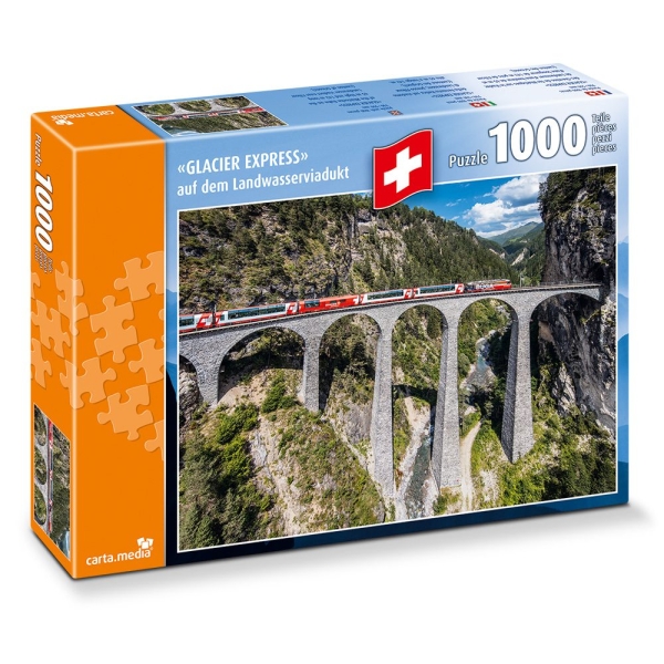 Glacier Express auf dem Landwasserviadukt 1'000 Teile Puzzle