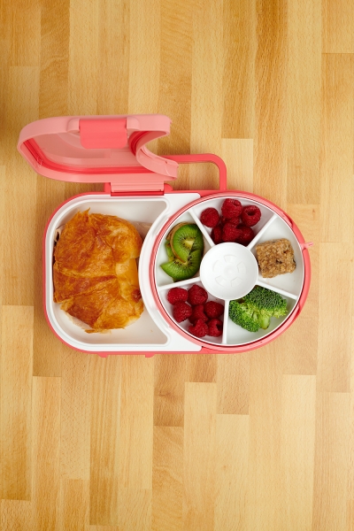 GöBe Lunchbox für Kinder mit Snackschleuder, Watermelon Coral