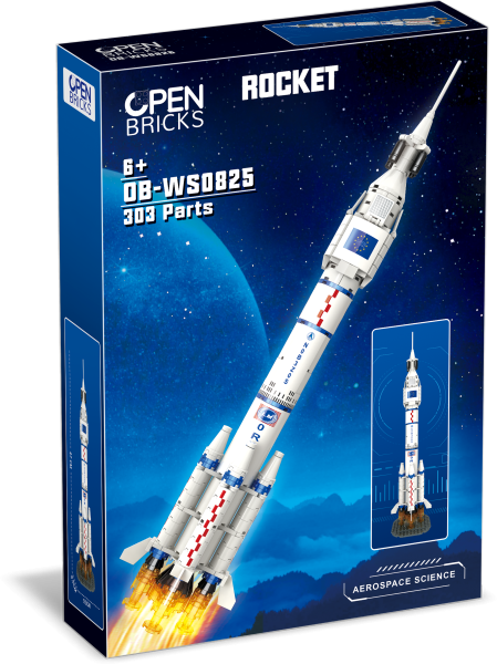 OPEN BRICKS - Space - Rocket (Rakete aus Klemmbausteinen)