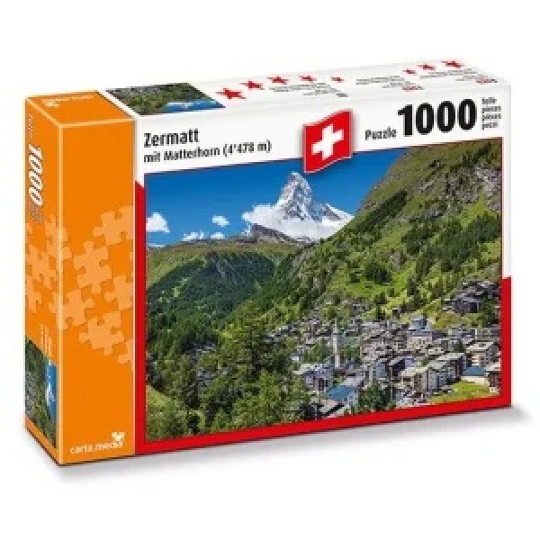 Zermatt mit Matterhorn 1'000 Teile Puzzle